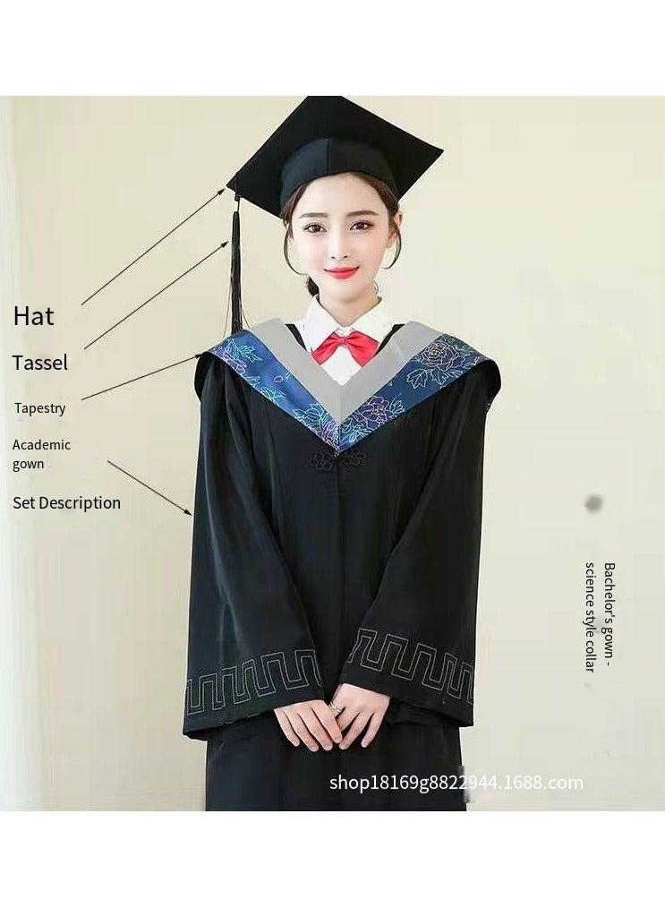 general طقم عباءة التخرج - زي أكاديمي للبكالوريوس / الماجستير / الدكتوراه مع غطاء وقبعة للرجال والنساء - Image 1