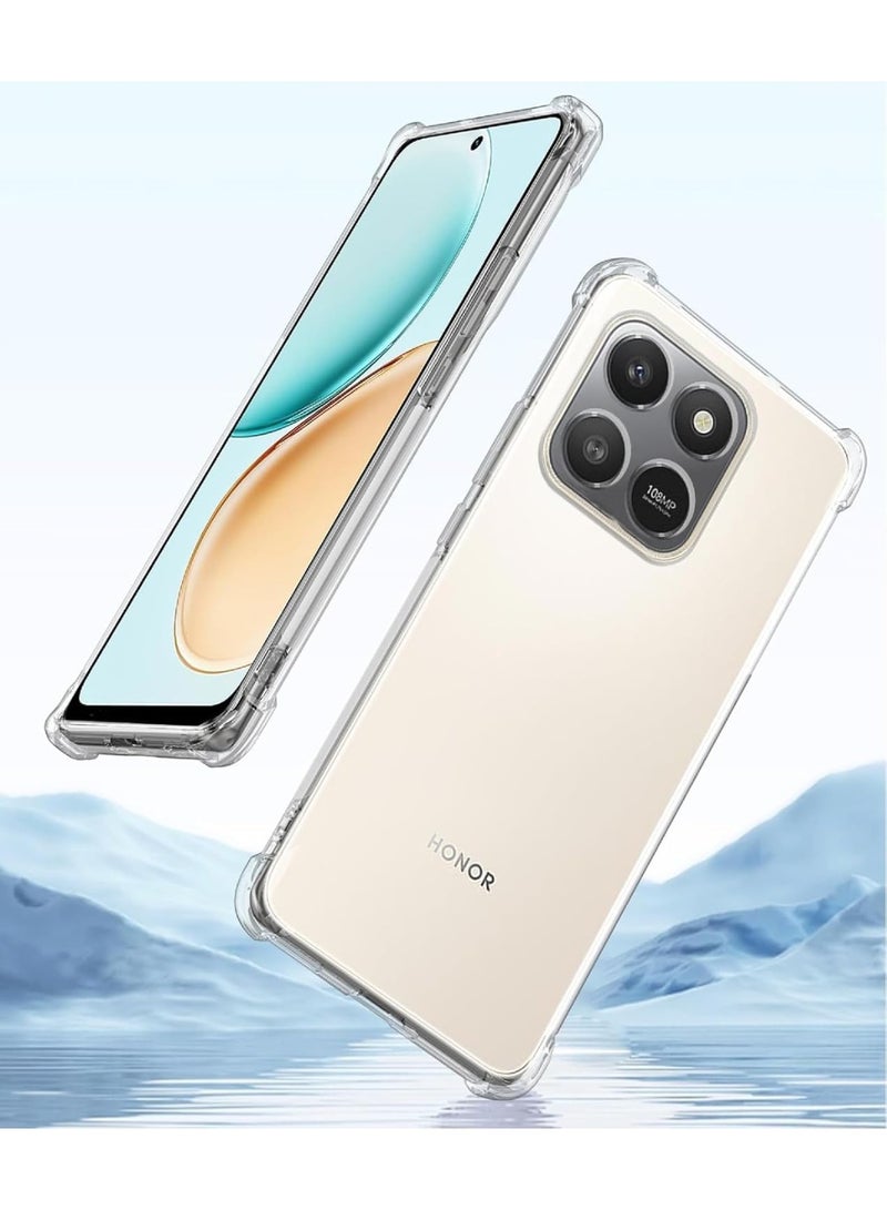 Muzz Honor X7D Case Honor 400 Smart 5G Phone Case Clear Reinforced Corners Scratch Resistant TPU Rubber Soft Silicone Best Camera Protective Clear Cover for Honor X7d - Image 3