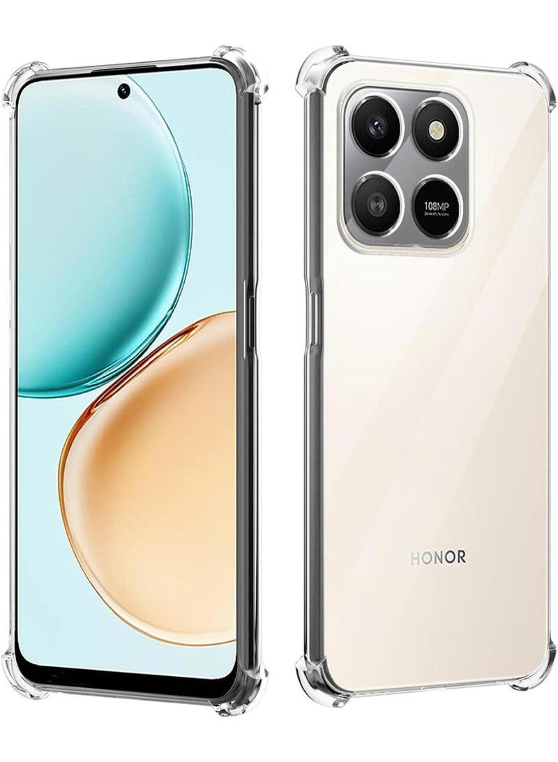 Muzz Honor X7D Case Honor 400 Smart 5G Phone Case Clear Reinforced Corners Scratch Resistant TPU Rubber Soft Silicone Best Camera Protective Clear Cover for Honor X7d - Image 1