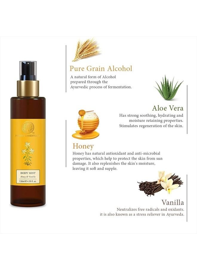 Forest Essentials - Body Mist Honey & Vanilla 130ml - Image 1
