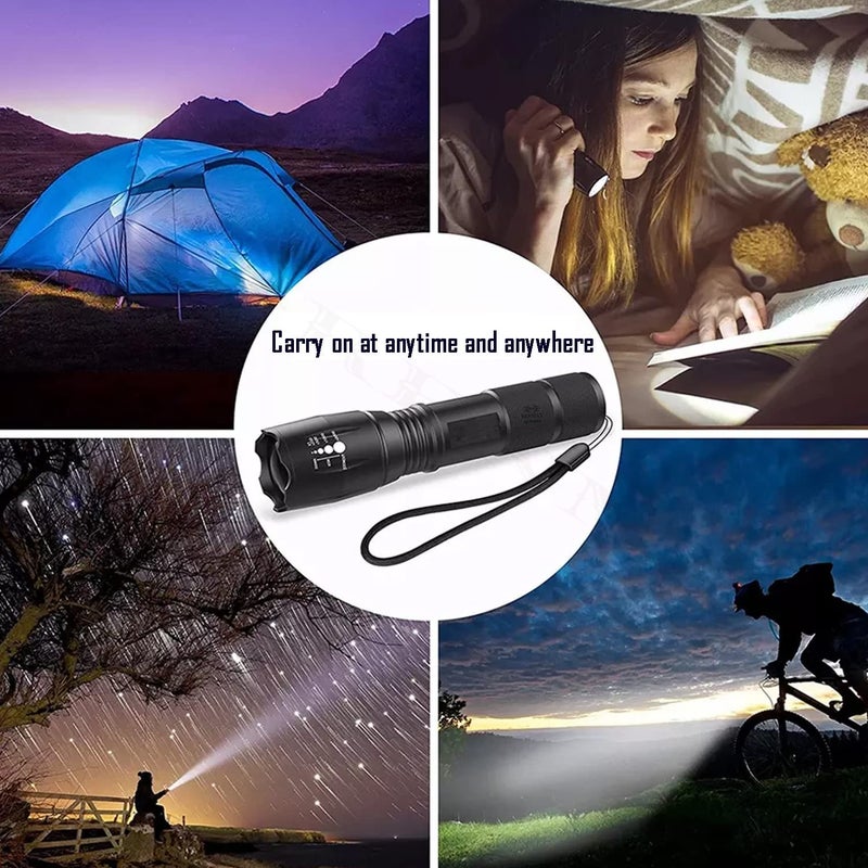 RENMAX LED Pocket Rechargeable 3000mAh 5Modes with Zoom Torch Flash Light Metal 1Pc 300 Lumens - Image 5