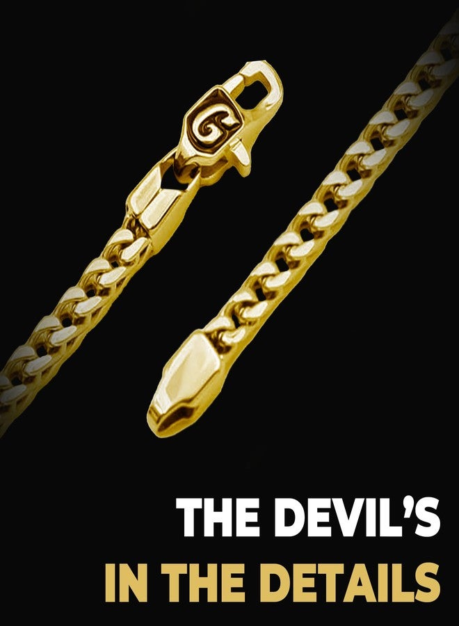 GLD Franco Chain Necklace for Men and Women - 18K - 3MM and 6MM, 20 Inch, Gold Plated, No Gemstone - Image 3