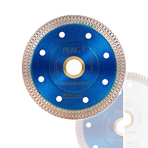 PEAKIT Tile Cutter Blade 4in Porcelain Diamond Saw Blade Ceramic Cutting Disc Wheel for Angle grinder, Reversible Color - Image 1
