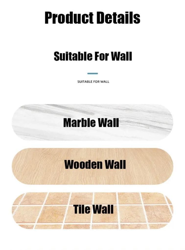 iSTAR Plastic Oval Wall Mounted Shelf with Adhesive Sticker Hook | Multipurpose Shower Rack or Toiletries Storage Organizer for Shampoo, Soap, Hand Wash, Home & Office Bathroom (Multicolour-Set of 2) - Image 5