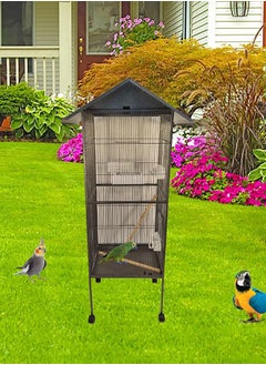 MAJIBAO Bird Cage, Bird Metal Cage with Stand, Food Box, Parrots cage, Birds Village, Birds House, Indoor use, entertaining cage, Easy to Assemble, Multi Color, 160 cm height  - Image 4