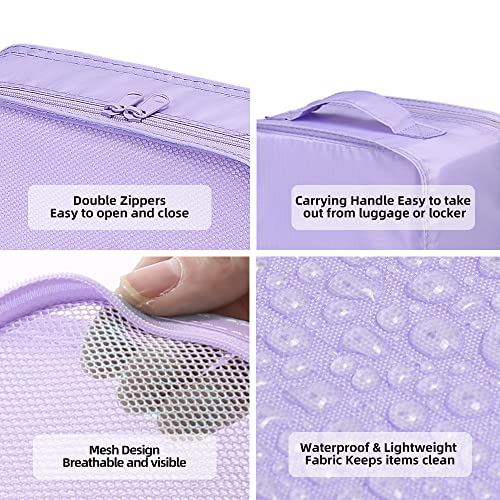 JJ POWER Travel Packing Cubes, Luggage Organizers with Shoe Bag (Purple) - Image 3