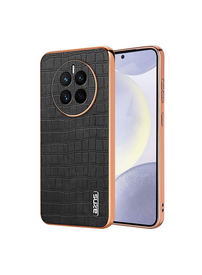 The Bros Case For Huawei Mate 50 / 50E Electroplated Frame Crocodile Texture Full Coverage Phone Case