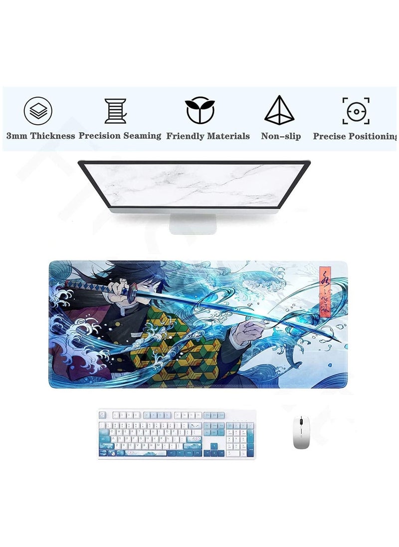 Generic - Anime Sword Gaming Mouse Pad , Large Extended Keyboard and Mouse Mat for PC , Non Slip Desk Mat | 800× 300×3 mm, - Image 1