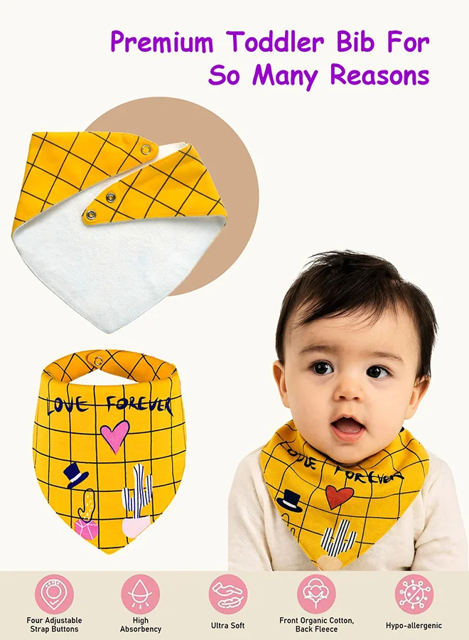 LITTLE SURPRISE BOX Little Surprise Box, 3PCS Set of Multi Cactus premium adjustable snap button closure Bibs