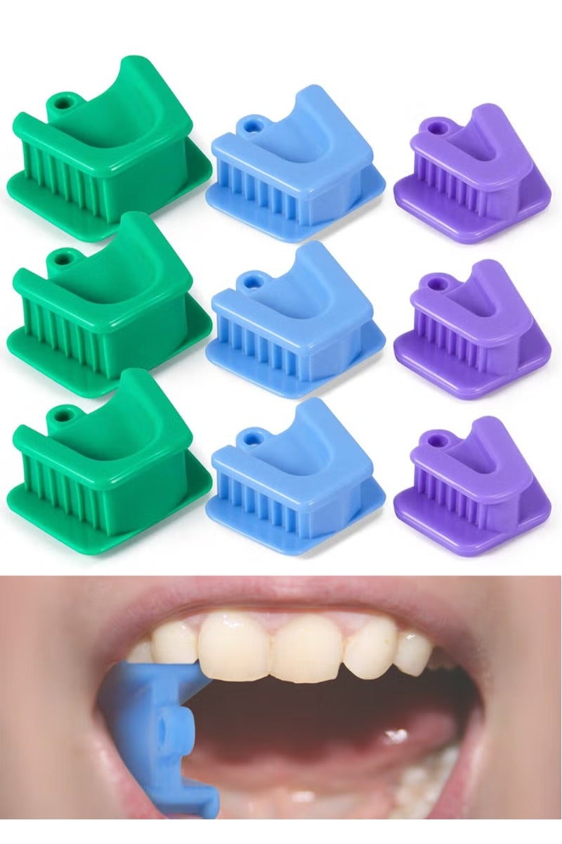 Geustos 9PCS Dental Bite Blocks Oral Silicone Mouth Prop Cheek Retractor All Sizes for Adults and Kids Includes Large Medium and Small Mouth Opener - Image 1