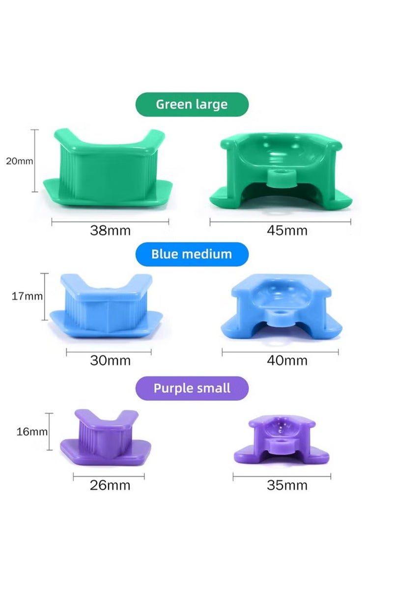 Geustos 9PCS Dental Bite Blocks Oral Silicone Mouth Prop Cheek Retractor All Sizes for Adults and Kids Includes Large Medium and Small Mouth Opener - Image 5