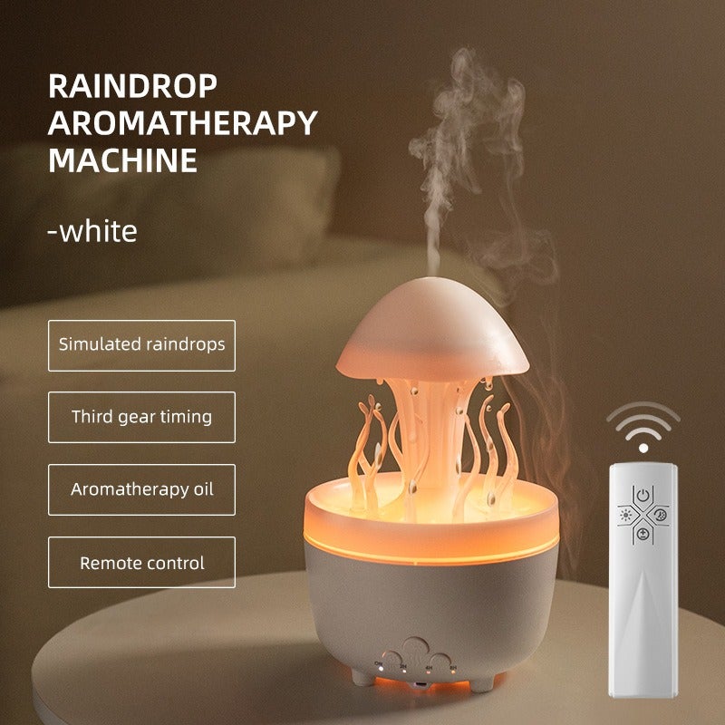New Remote-Controlled Jellyfish Humidifier with Colorful Lights, Ultrasonic Mist & Rain Effect