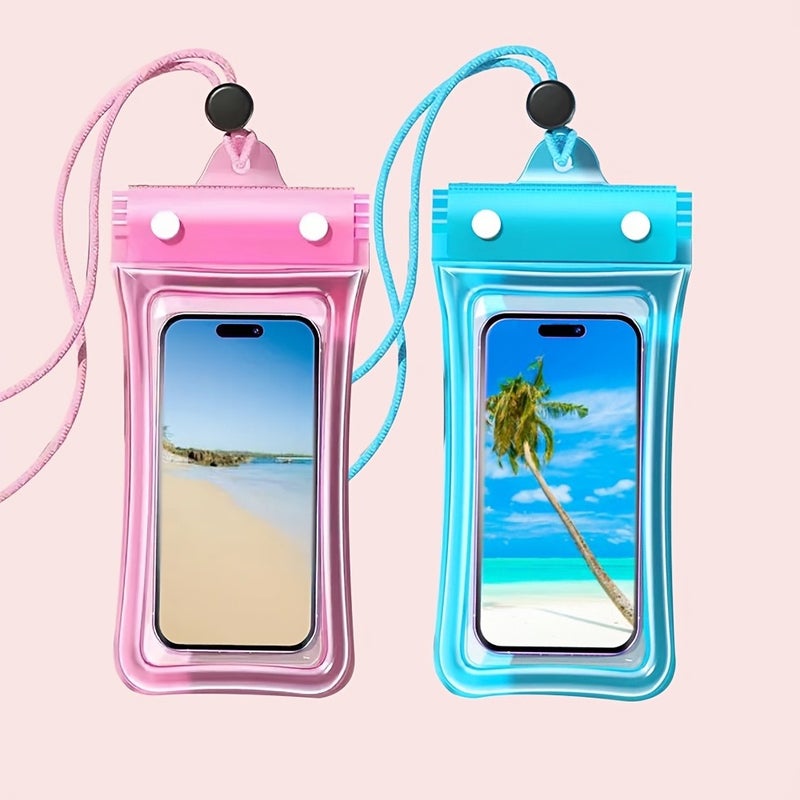 A Set of Two Waterproof Phone Pouch Available in Multiple Colors, Suitable for Holding Phones, Cards, Keys, And Other Items, Ideal for Rainy Days And Water  Activities - Image 1