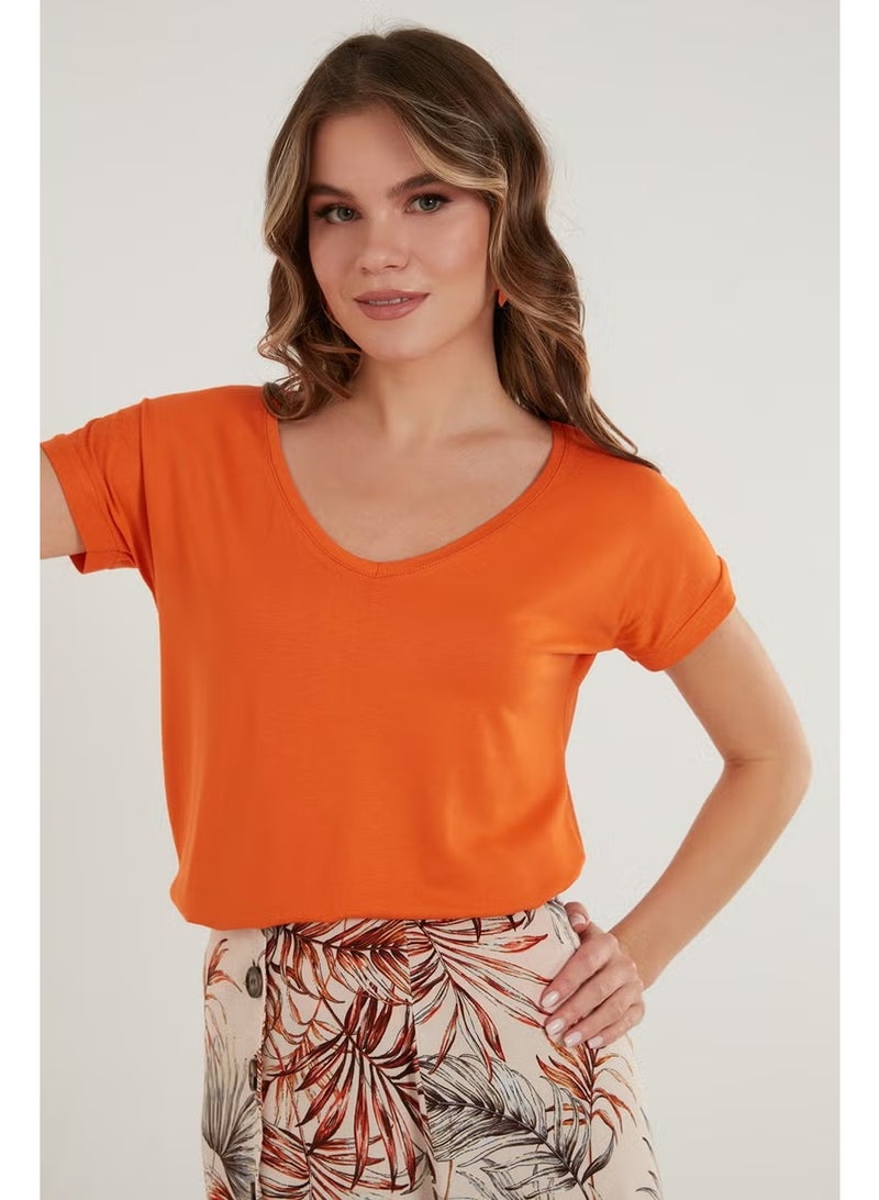 Lela V-Neck Relaxed Cut Blouse Women's Blouse 5862000 - Image 3
