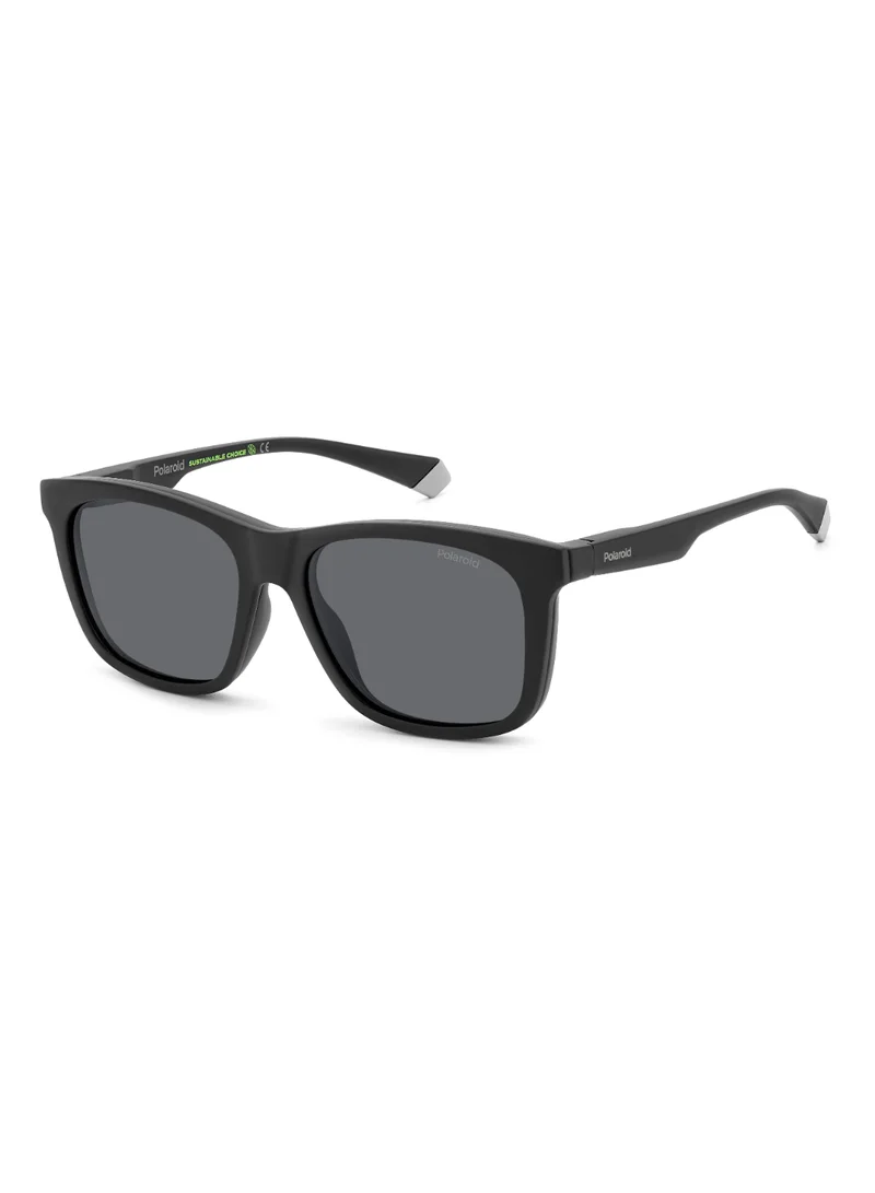 Polaroid Unisex UV Protection Sunglasses Pld 2148/Cs Matt Black Grey 44.6 - Lens Size: 54 Mm
