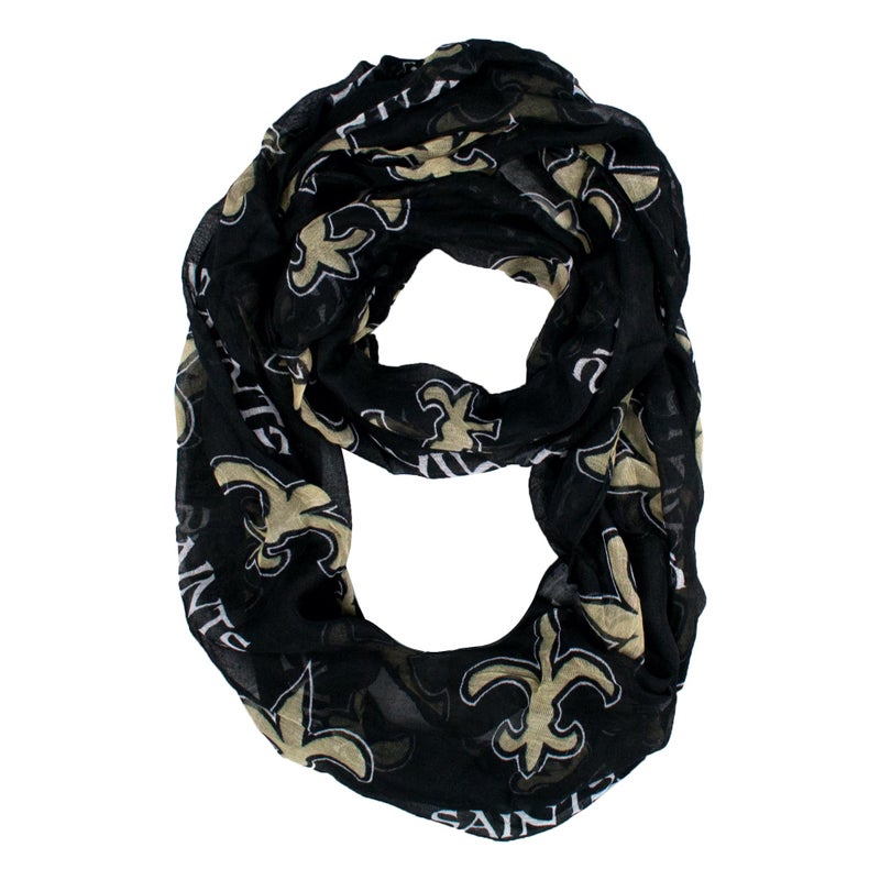Littlearth NFL New Orleans Saints Sheer Infinity Scarf Team Color 70 x 25 - Image 2