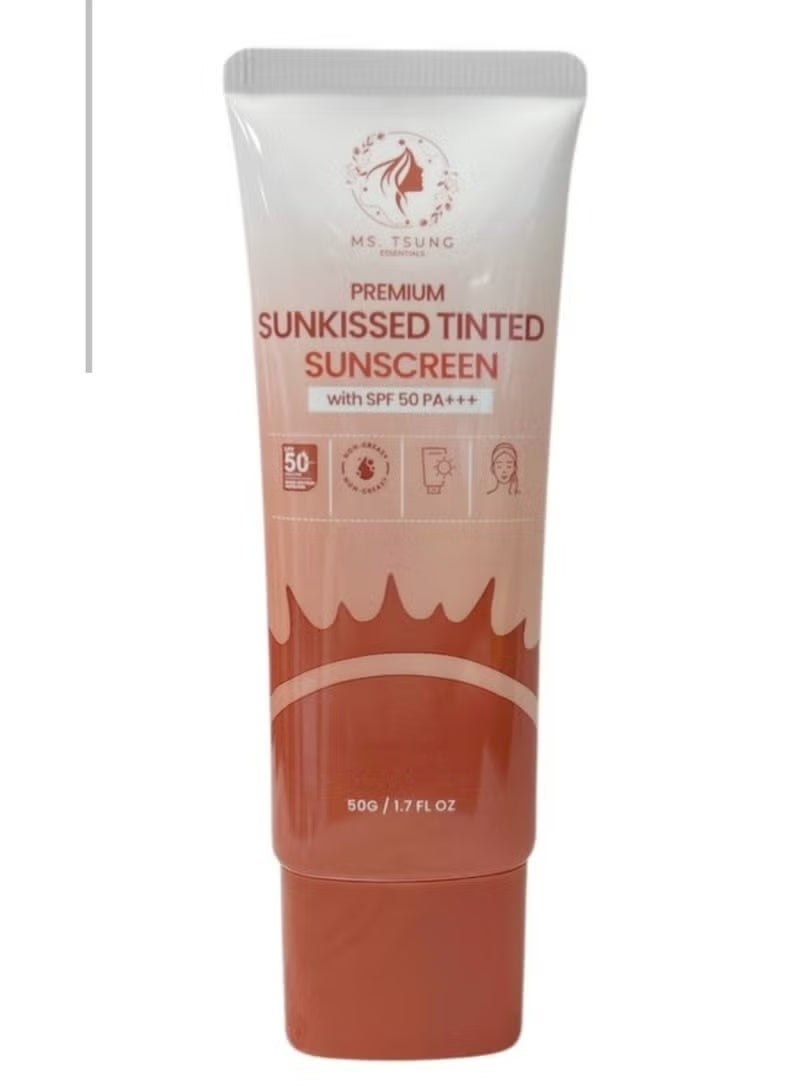 MS TSUNG PREMIUM SUNKISSED TINTED SUNSCREEN WITH SPF 50 PA+++ 50G