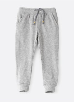 Knitted jogger with stripes at side seam