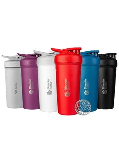 Laperva Laperva Blender Bottle Strada Shaker Cup Insulated Stainless Steel Water Bottle with Wire Whisk, 24-Ounce, Black  - Image 2