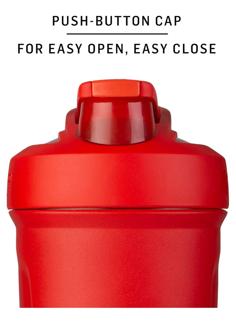 Laperva - Laperva Blender Bottle Strada Shaker Cup Insulated Stainless Steel Water Bottle with Wire Whisk, 24-Ounce, Black - Image 1