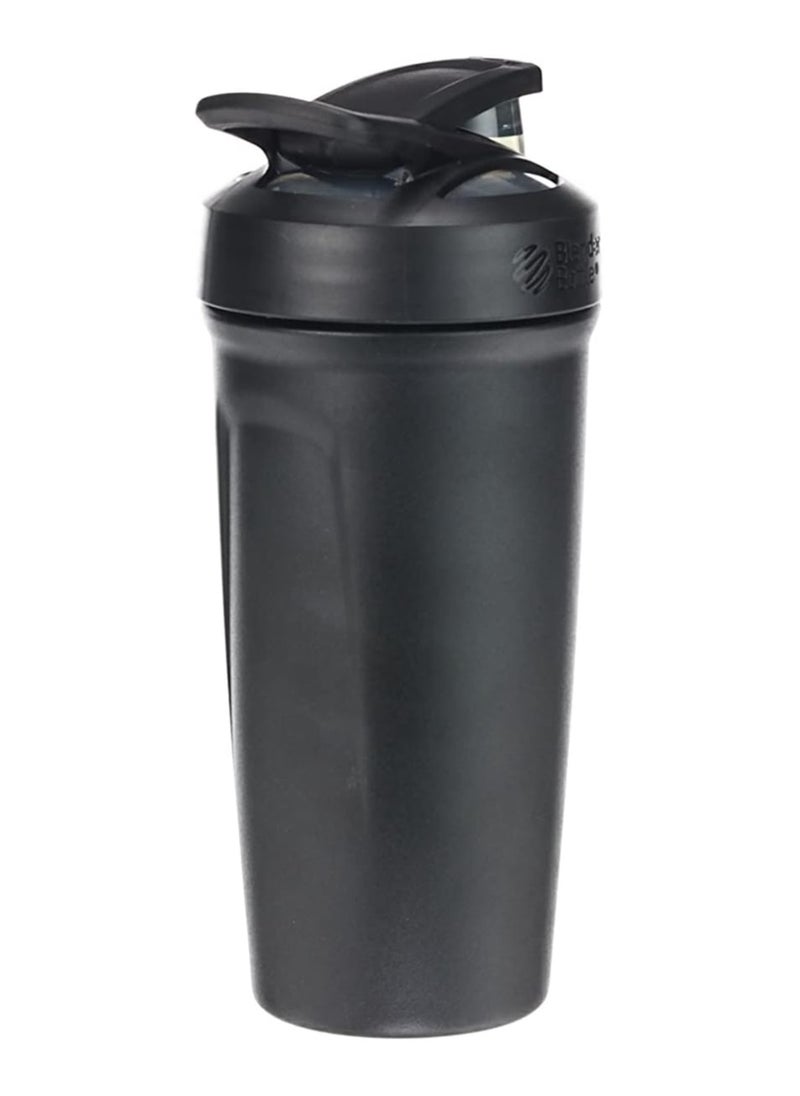Laperva - Laperva Blender Bottle Strada Shaker Cup Insulated Stainless Steel Water Bottle with Wire Whisk, 24-Ounce, Black - Image 1