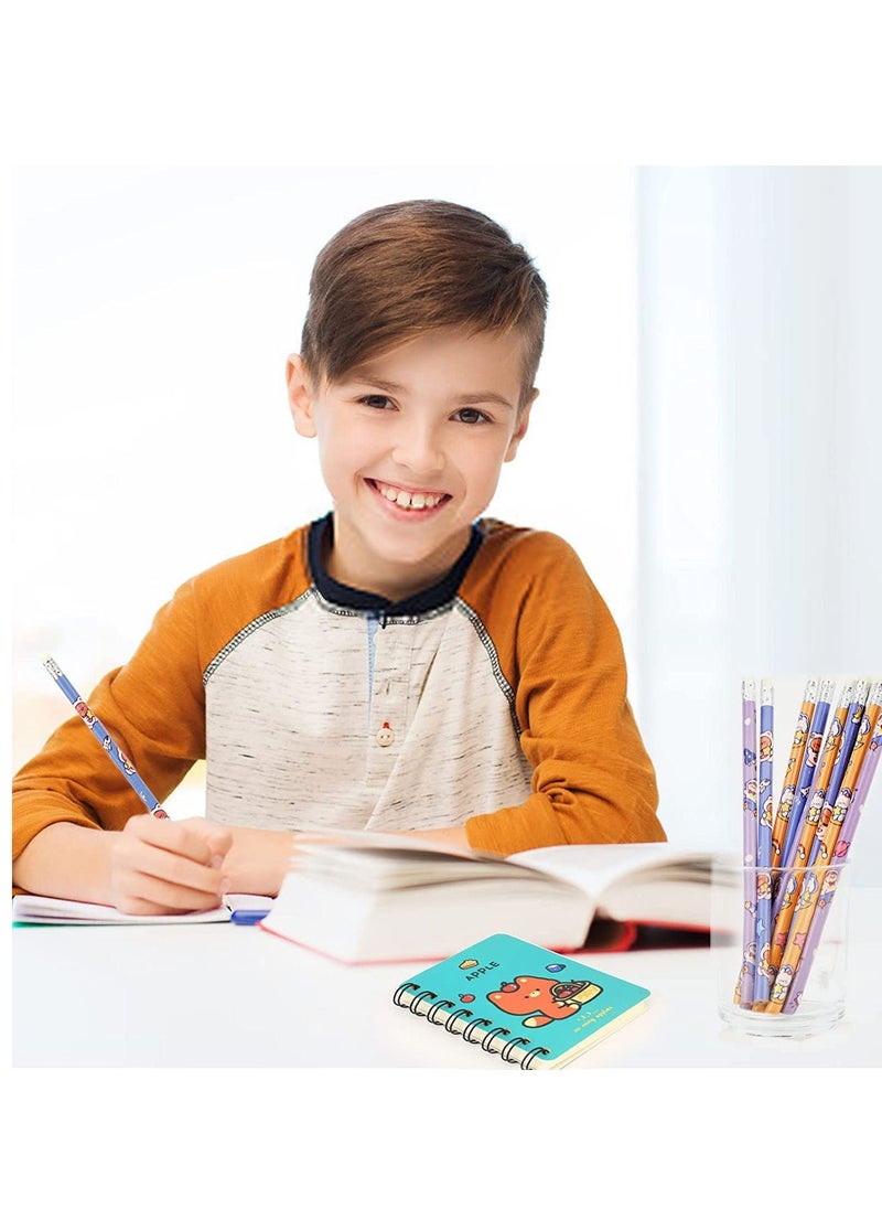 Generic - Mini Notepads and Animal Pattern Pencils Set with Erasers Perfect for Kids Party Favors School Supplies and Travel Gifts - Image 1