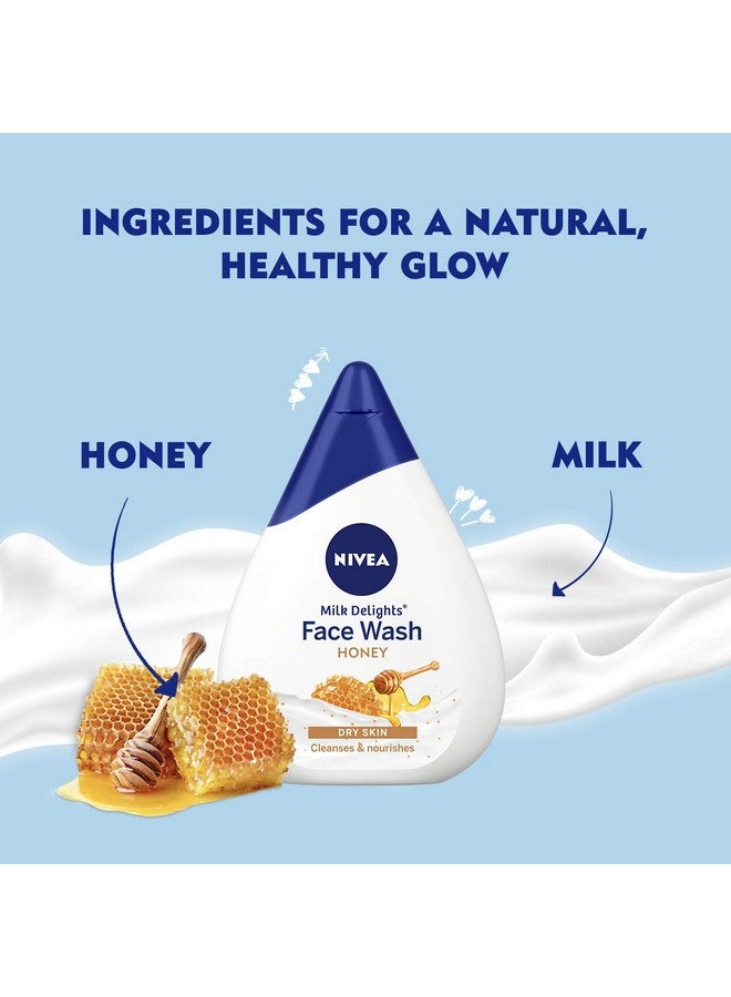 NIVEA Face Wash, Milk Delights Moisturizing Honey(Dry Skin), 100ml - Image 3