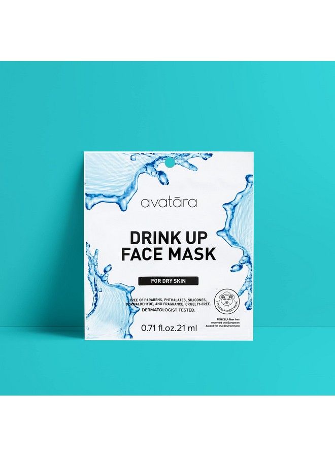 Avatara Drink Up Sheet Masks For Face For Dry Dull Skin Facial Skincare And Beauty Essential With Hydrating Aloe To Moisturize Skin And Restore Glow Suitable For Women And Men (5 Sheets Per Set) - Image 3