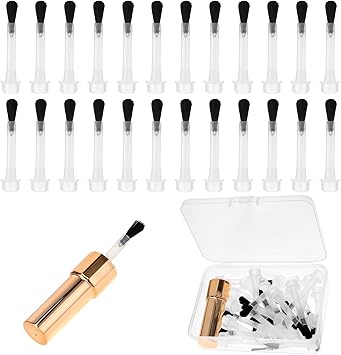 Molain مجموعة فرش طلاء الأظافر القابلة للاستبدال من مولين مجموعة فرش فن الأظافر القابلة للاستخدام مرة واحدة مع مقبض 25 قطعة مع صندوق - Image 1