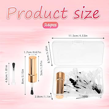 Molain مجموعة فرش طلاء الأظافر القابلة للاستبدال من مولين مجموعة فرش فن الأظافر القابلة للاستخدام مرة واحدة مع مقبض 25 قطعة مع صندوق - Image 2