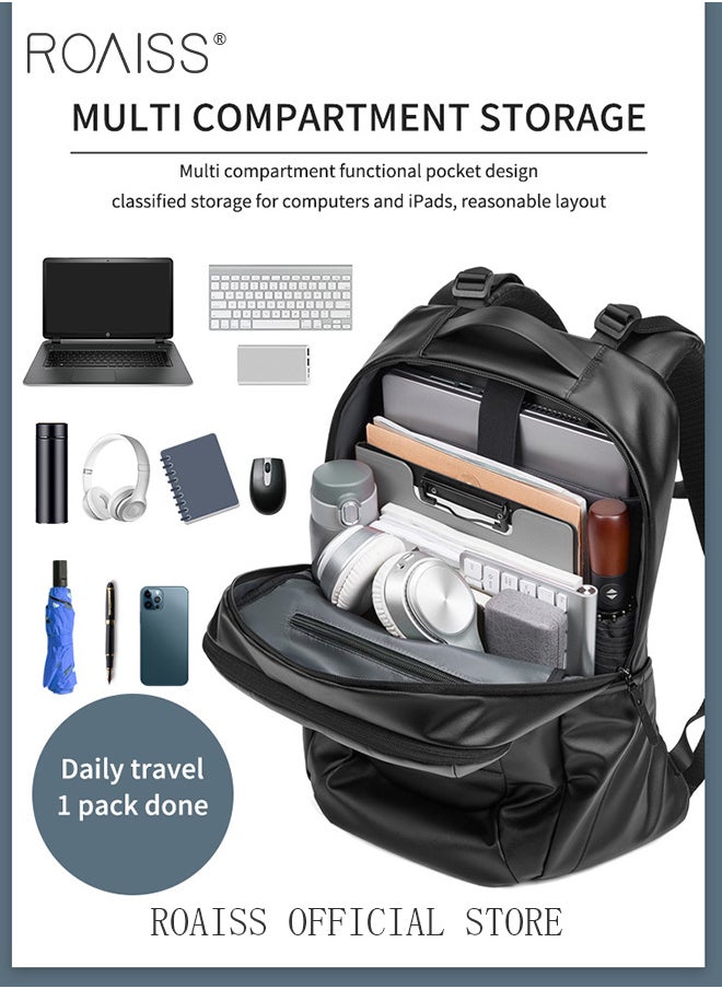 roaiss - Unisex Multifunctional Ergonomic Backpack with Comfortable Back Padding Large Capacity Multiple Compartments Scientific Partitioning Ideal for Short Trips Business Duffel Bags with Adjustable Straps - Image 1