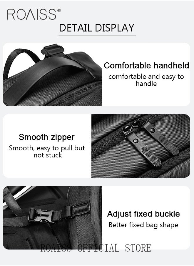 roaiss - Unisex Multifunctional Ergonomic Backpack with Comfortable Back Padding Large Capacity Multiple Compartments Scientific Partitioning Ideal for Short Trips Business Duffel Bags with Adjustable Straps - Image 1
