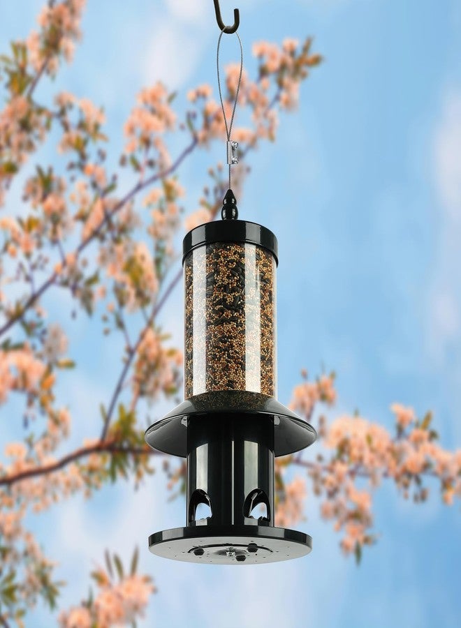Dreamdrawer Squirrel-Proof Bird Feeder w/Seed Catcher Tray for Outdoor Wild Bird, Dark Green. - Image 5
