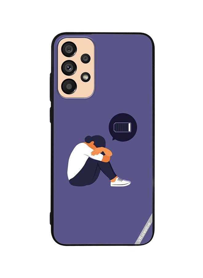 VR CREATIVE Protective Case Cover For Samsung Galaxy A72 Battery Low Design Multicolour - Image 1