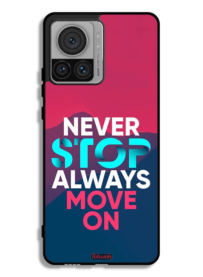 Tolwak Motorola Moto X30 Pro Protective Case Cover Never Stop Always Move On - Image 1