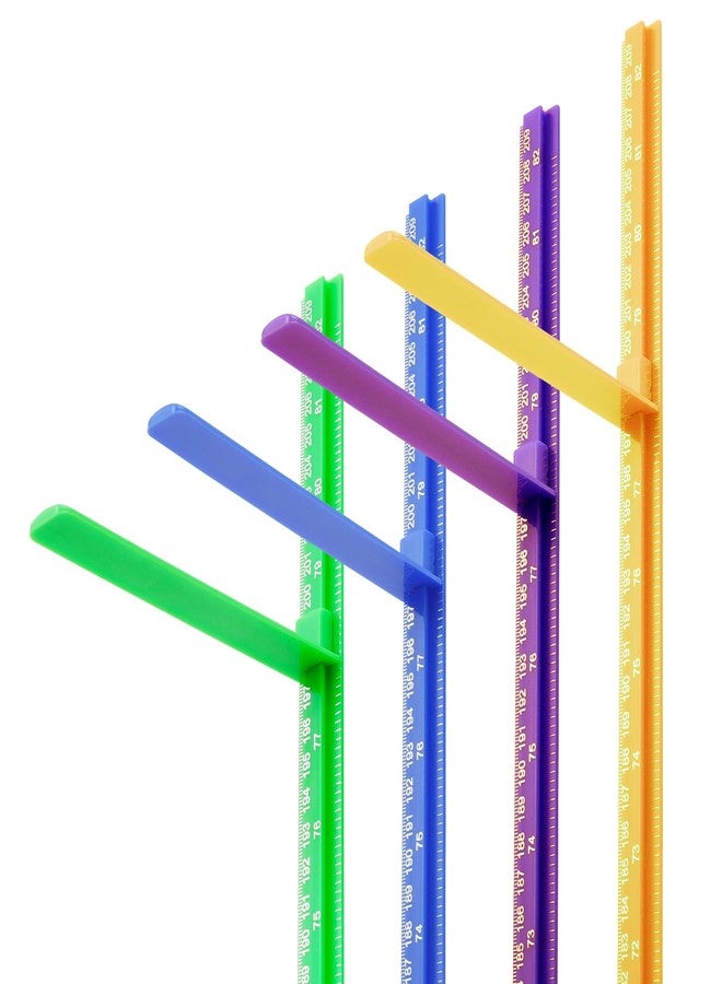 EASYXQ Growth Chart for Wall, Children Height Measurement,3D Removable Growth Height Chart,Splicing Height Ruler for Kids Baby Nursery 79 inch (Purple) - Image 2