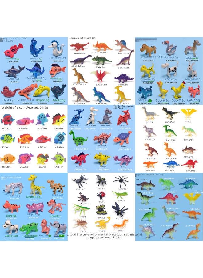 Small Dinosaur Farm Animal Insect Model Mini Children's Toy Model Pvc Bagged Hot Sale-Color:12 Medium Dinosaurs 【Bag】】 - Image 2