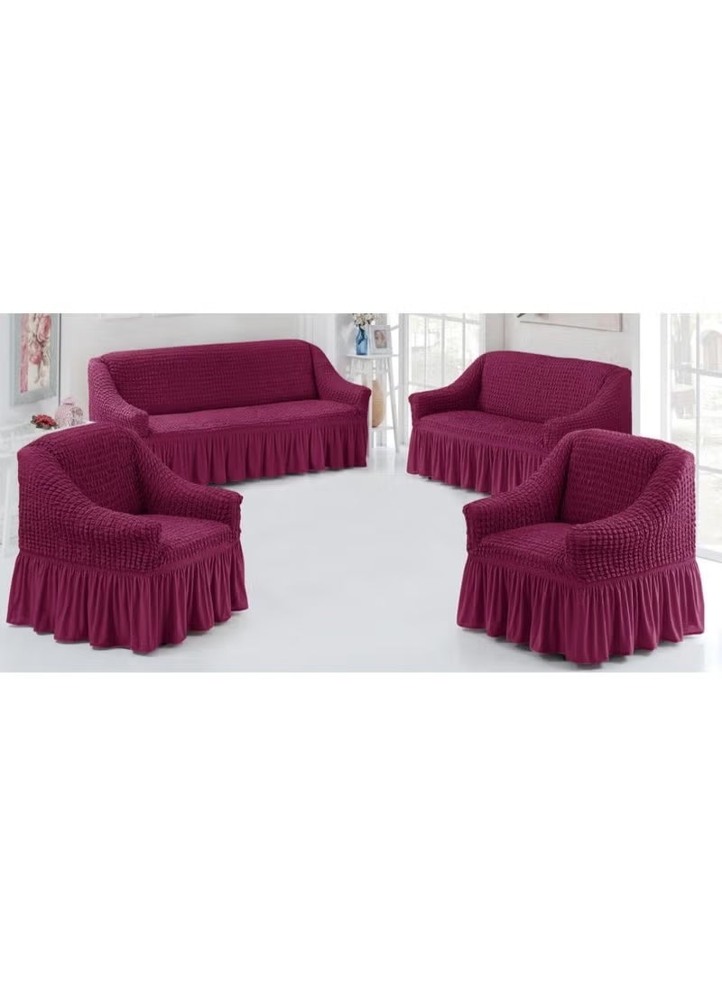 تلبيسات كنب وكراسي للمحافظه على نظافة كنبك جميله وراقيه الخامه قطن 100% طقم 4 قطع 1 ثلاثي 1 ثنائي2 مفرد