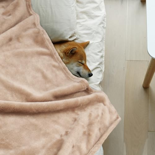 Onarway Dog Blanket Washable for Puppy: 4 Packs Dog Blankets 40”x28” - Fluffy Soft Small Throw for Cat Puppy Kitten Dogs - Fleece Pet Blankets for Bed Sofa Car and Indoor - Grey and Khaki - Image 2