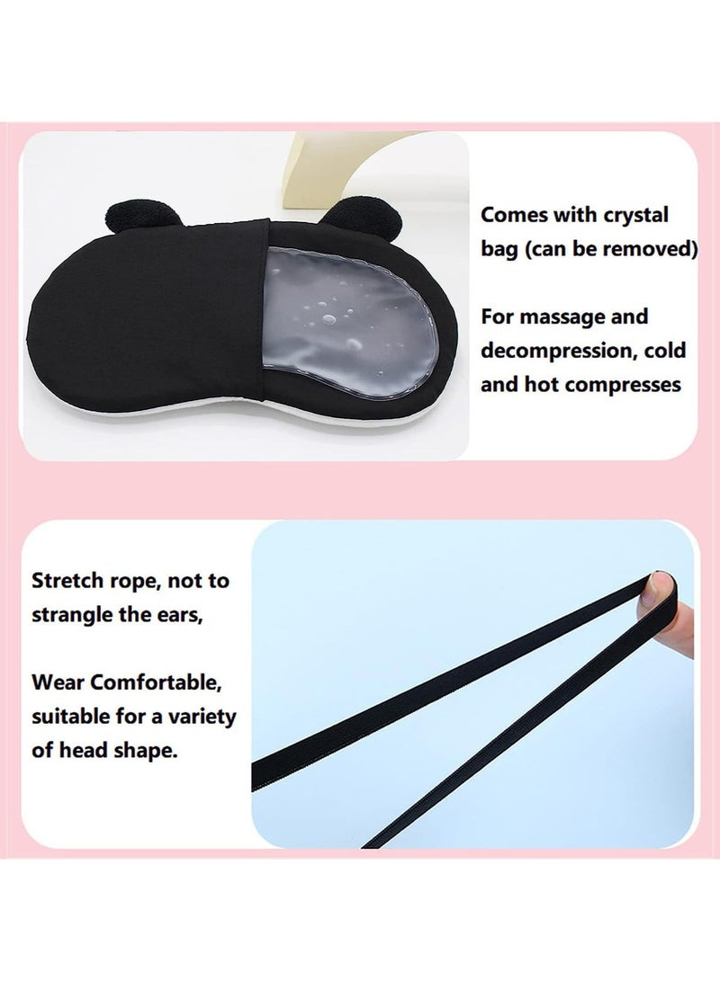 CMGTYYD Kids Sleep Mask, 2 Pack Cute Animal Sleep Mask, Soft Plush Design Eye Masks, Funny Elastic Blackout Kids Sleeping Mask, Kids Eye Mask for Women Children, Girls, and Adult Travel Pajama Party  - Image 4