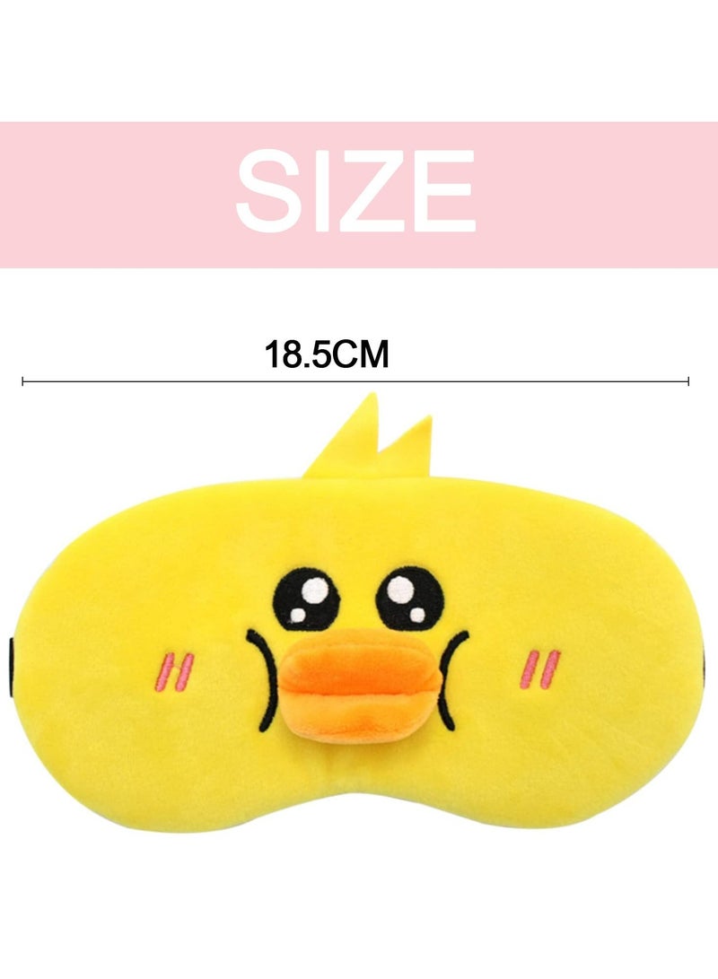 CMGTYYD Kids Sleep Mask, 2 Pack Cute Animal Sleep Mask, Soft Plush Design Eye Masks, Funny Elastic Blackout Kids Sleeping Mask, Kids Eye Mask for Women Children, Girls, and Adult Travel Pajama Party  - Image 5