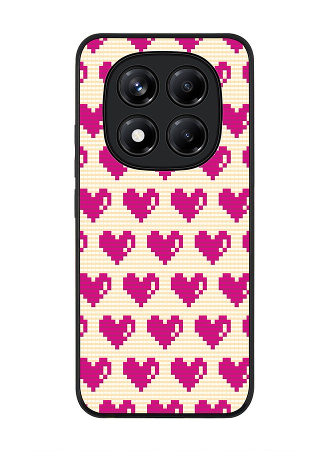 Stylizedd For Xiaomi Redmi Note 14 Pro 5G / X7 5G Case,Slim fit Camera Protection, Shockproof Thin Phone cover  - Pixel Hearts  - Image 1