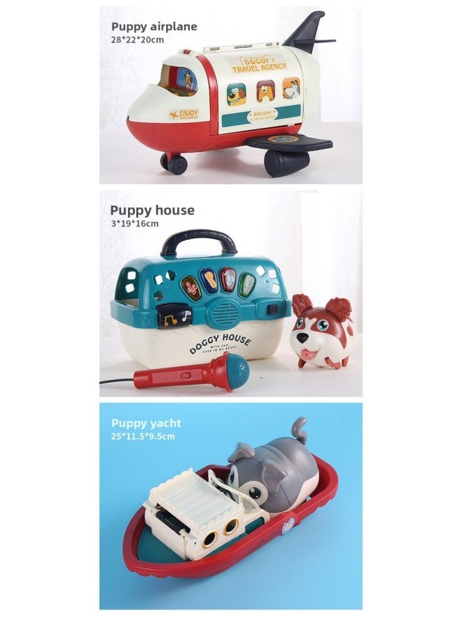 Children's Fun Cartoon Electric Voice-controlled Pet Kitchen Tableware Suit Gift Box Play House Toys Wholesale-Color:G2107589 Rotating Slippery Music (electric Dog)  - Image 5