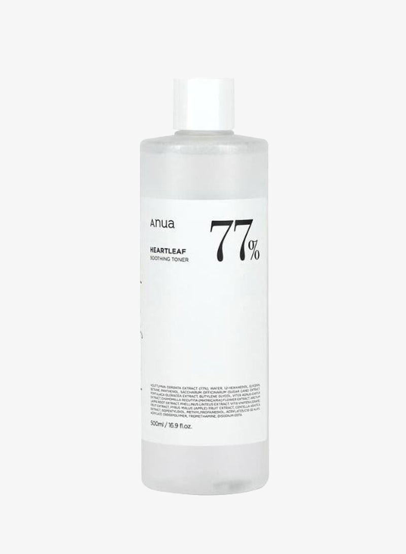 ANUA HEARTLEAF 77% SOOTHING TONER 500ml - Image 1