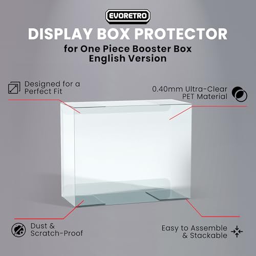 EVORETRO PET Protectors One Piece Booster Box (English, OPP 4-6, 0.40mm, 5-Pack) – Clear Protective Cases for TCG Display – Fits One Piece Card Game, Pokémon, MTG, and Collectible Trading Cards - Image 3