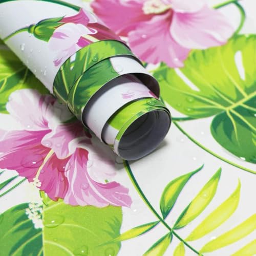 ELTON Waterproof Peel and Stick Floral Wallpaper, Self-Adhesive Vinyl Wall Covering for Bedroom, Living Room Bathroom Cabinet, Countertop (45 x 600 cms, Garden Bloom) - Image 1