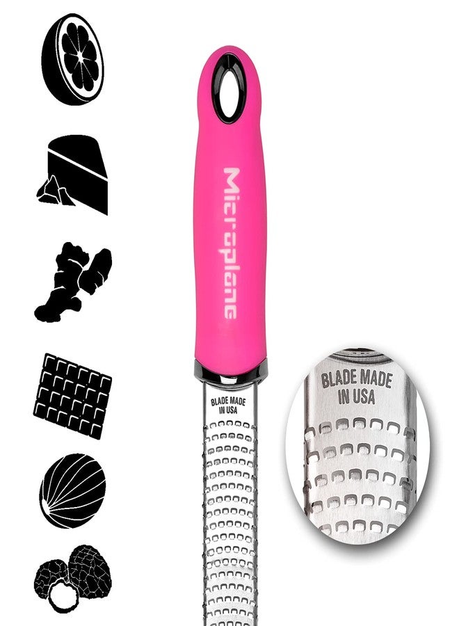 Microplane Premium Classic Citrus Zester and Cheese Grater - Neon Pink - Image 2