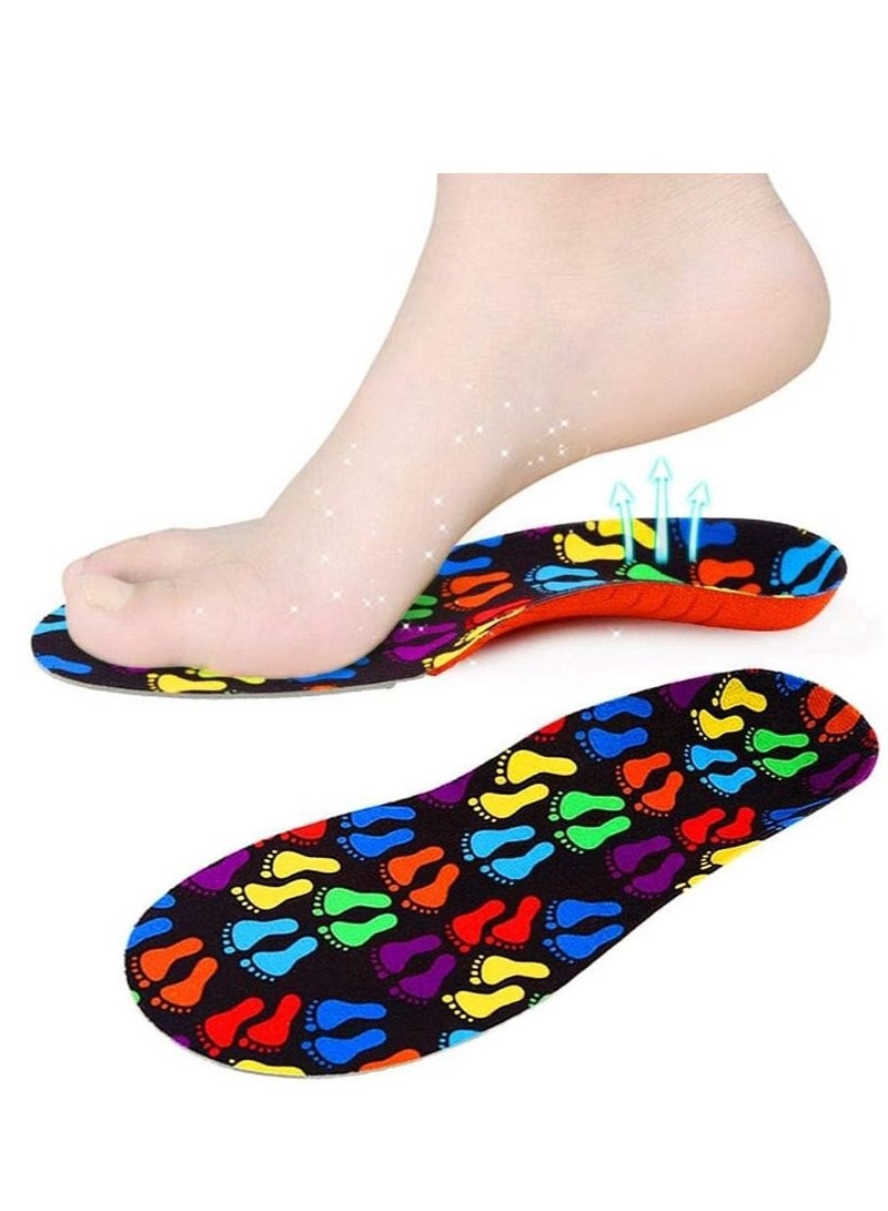 SYOSI Orthotic Insole, Kids Orthotic Cushioning Arch Support Shoe Insoles, Children Pu Foam Inserts for Flat feet, Plantar Fasciitis, Feet Heel Pain Relief (19 cm) - Image 1