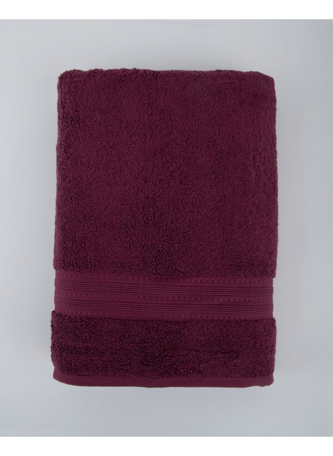 White Rose Majesty - 700 GSM - 100% Cotton Terry -2 Bath Towel 70x140 cm-Premium Touch-Quick Dry - Super Absorbent-Purple  - Image 2