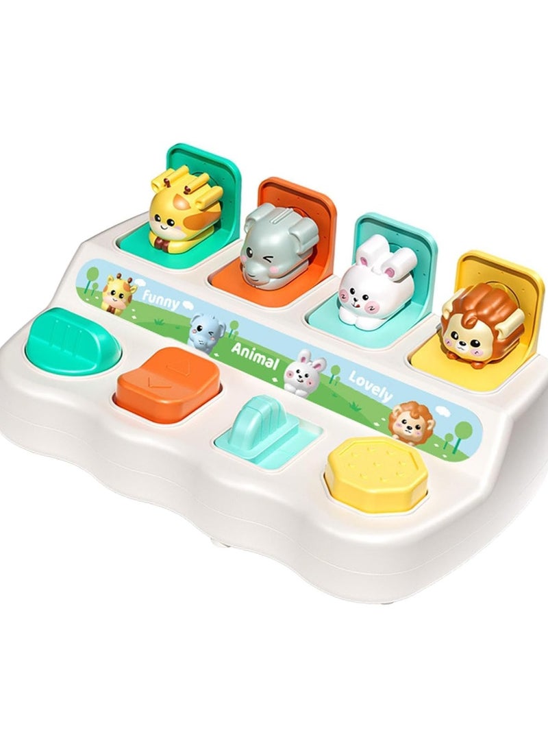 Interactive Pop Up Animal Toys for Toddlers, Baby Toys 12-18 Months, Montessori Cause and Effect Toys for 1-2 Years Old Early Learning,Developmental Educational Toy for Boys and Girls 12+ Month - Image 1